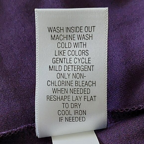 Vera Wang Purple Short Sleeve Women's Top Size L - Picture 8 of 8